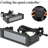 5.25'' 5 Channel Touchscreen Computer Case Cooling Fan Controller Temperature Monitor Automatic Speed Control Cooler LCD Panel