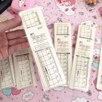 20CM Minimalist Unprinted Straight Edge Transparent Square Acrylic Plastic Multifunctional Student Scale Stationery Supplies