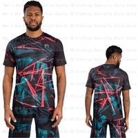 UFC World Boxing T-shirt Fighting Wrestling Match Top 3D Quick drying Boxing Suit Men's and Women's Extreme Sports Short Sleeves