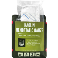 Hemostatic Kaolin Gauze Combat Emergency Trauma Z-Fold Soluble For Ifak Tactical First Aid Kit Wound Dressing