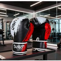 1 Pair Adult Boxing Gloves Men Punching Training Sparring Comfortable Adjustable Fighting Mitts Hand Protector Black Red Blue