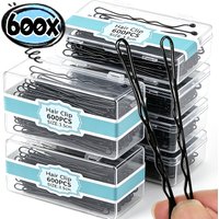 600/60x Black Straight Line Hair Clip Lady Hairpins Curly Wavy Grips Women Bobby Pins Styling U-shaped Needle Hair Accessories