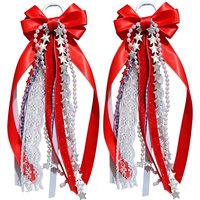 2026 Ribbon Bow Boot Bows, Plaid Boot Bows Glitter Pearl Lace Holiday Birthday School Accessory Decor