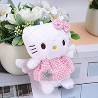 (Authorized) Sanrio Cute Hello Kitty Plush Pendant Fashion Hello Kitty Bag Pendant Keychain Backpack Pendant Suitable for Party