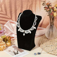 Velvet /Linen Jewelry Display Bust Necklace Display Stand Necklace Mannequin Holder Stands for Selling Trade Shows Props