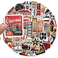 50PCS Retro Movie Mechanical Fun Stickers DIY Wallet Scrapbook Phone Case Laptop Tablet Decorative Stickers