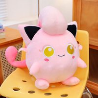 Kawaii Pokemon Jigglypuff Plush Toy Cartoon Stuffed Doll Anime Collectible Plushie Pillow Dopamine Home Decoration Perfect Gifts