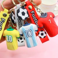 New Niche Fashion Soccer Player Jersey Keychain Soccer Clothing Pendant Keychain Design Women's Handbag Car Keychain PartyFavors