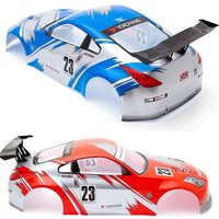 006 blue+red PVC painted body shell /Accessories for 1/10 R/C racing drift cars HSP 94123 190mm Width 260 wheelbase