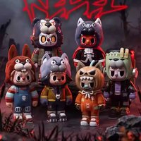 Rebel Bear Monster Series Blind Box Dark Style Flocked Collectible Figures Desktop Ornament Horror Theme Gift For Toy Collectors