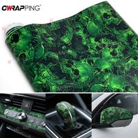 Waterproof Film Car Stickers Graffiti Motorcycles Car Adhesive Vinyl Green Off-road Vehicle Skateboard Skull Motorcycle Bicycle