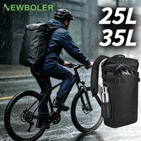NEWBOLER 25L/35L PVC Large Capacity Waterproof Cycling Backpack MTB Road Bicycle Bag for Outdoor Hiking Climbing Daypack Bag