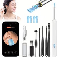 Ear Wax Cleaning Kit with Camera Light 6 Ear Spoons Smart Rechargeable Ear Cleaner Safe and Easy to Use Home Ear Cleaning Tool