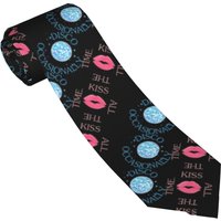 Kiss All The Time. Disco HS album Necktie 8 cm Harrys Music Styles Neck Tie for Men Slim Wide Accessories Cravat Cosplay Props