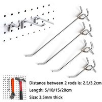 Display Hooks Retail Shop Peg Storage Metal Racks Panel Hook Goods Shelf Holder Perforated Hangs Hangers Wall Pegboard Hook