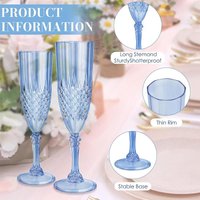 Elegant Champagne Goblet Set, Crystal-Clear High-Stem Wine Glass for Cocktails, Red Wine & Brandy,Perfect for Parties & Weddings
