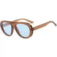 Vintage Oval Sunglasses Women Trendy Punk Frame Shades Fashion Luxury Brand Leopard Trend Design Round Eyewear UV400