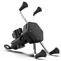 AliExpress Muzisn Motorcycle Phone Holder Mirror Mount 4-Claw X-Type Phone Stand for E-Bike Scooter GPS Navigation