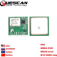 QUESCAN RS232 GPS GNSS-Modul mit PPS NMEA 0183 GPS GLONASS Galileo BeiDou Antennenempfänger RS-232 NMEA0183 1–25 Hz 3,3 V–5 V