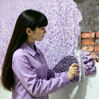 Papier peint liquide écologique, enduit mural en soie, argile écologique, revêtement en fibres pour TV domestique, auto-appliqué, imperméable pour fond mural