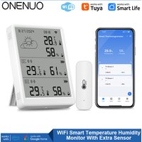 Tuya WiFi Weather Station Temperature Sensor Smart Thermohygrometer Kit Wi-Fi Gateway and 433mhz Thermohygrometer with App Alert image 4
