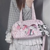 JIAERDI Japanese Star Print Anime Ita Bag Women Wing Y2k Large Capacity Shoulder Bags Ladies Sweet Cute Pink Crossbody Bag 2025