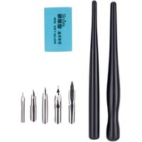 1 set 5Nib + 2 Holder + 1 Eraser Painting Supplie Manga Pen Set Cartoon Manga Pen Tip Dip Fountain Pen Calligraphy Drawing Tool