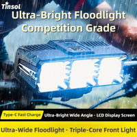 AliExpress NONE TINSOL LED Bicycle High-Brightness Front Light Type-C Charging Digital Display Mountain Bike Quick-Release Night Riding Light