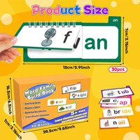 NEW 30 Read and Rhyme Flip Books,Word Families Flash Cards, Sight Word Flash Cards UK
