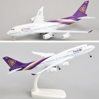 20cm Toy Planes B747 Thai Airways Alloy Passenger Aircraft Model Metal Scale Aircraft Collected Gift By Aviation Kids Toys for