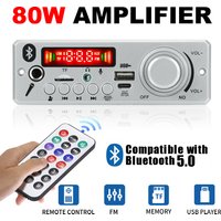Bluetooth 5.0 DIY MP3 Decoder Board 80W Amplifier 6.5mm Microphone Handsfree DC 12V 40W Car FM Radio TF USB Record Call