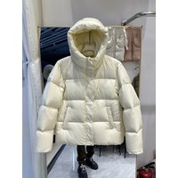 Winter Solid Short Hooded Down Jacket Female Warm Thick Quilted Cotton Jacket Women White Duck Down Loose Zipper Parker Outwears
