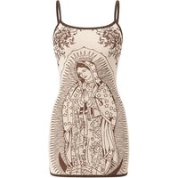 Hottie Weird Puss Art Print Women Dress Low-Neck Skinny Fit Mini Dress Sexy High Elasticity See Through Dress Midnight Party