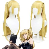 Death Note Yagami Misa Amane Cosplay Wigs L Lawliet Al Rolette Long Straight Hair Twin Tails Halloween Gift