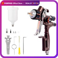 PORPHIS PRD-717 HVLP Gravity Spray Gun Kit 1.3mm&1.4mm Professional Car Paint Gun Carry Case Disposable Cup Automotive Refinish