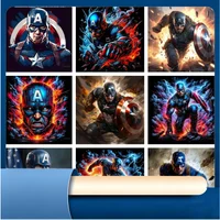 2025 New Captain America Marvel Universe 5D DIY Painting Kit Diamond Embroidery Cross Stitch Handmade Gift Crafts Home Decor