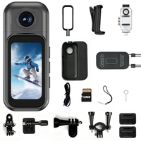 Mini WiFi Body Cam 1080P FHD Action Camera IPS Touch Screen Magnetic Charging Pod Helmet Vlogging Outdoor Motorcycle Activities