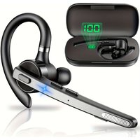 qwaaNew Bee Single-ear Wireless Earphones, M134.62 cm-ear Wireless Earphones, Audio Earphones, Equipped with CVC 8.0/NC Dual-microphone Noise Reduction And Windproof Function. The Microphone Boom Can