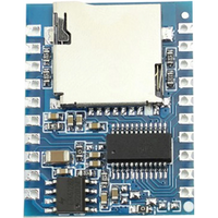 Voice Playback Module DY-SV19T MP3 Voice Module WAV Decoding 32Bit IO Trigger UART Control Storage Audio USB Download Flash
