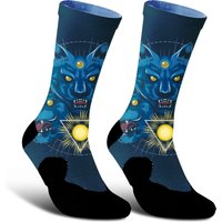 AliExpress NONE Summer comfortable anti slip sports bike socks, animal skull graffiti skateboard socks, highway bike socks 2025 New