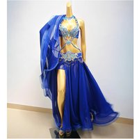 New Sexy Plus-size Oriental Belly Dance Costume High-end Handmade Sequined Costume Suit Finished Clothing Women