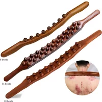 Carbonized Wood Lymphatic Drainage Massager Wooden Gua Sha Massage Stick Neck Back Relaxation Guasha Tool Body Anti Cellulite