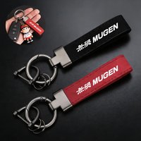 For Honda Civic Fk7 Fit Fk2 Mugen Fk8 Type R Accord Crv Car Accessorie Alloy Luxury Suede Leather Keychain Car Key Chain