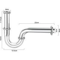 Easy to Install Stainless Steel Waste Drain Valve Siphon for Faucet Sink 1/4'' x 32mm Long lasting Performance