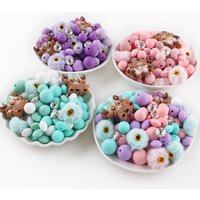 Kovict 97Pcs/Box Silicone Beads Bracelet Making DIY KeyChain Necklace Handmade Accessories