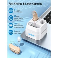 Rechargeable USB earphone-type hearing aid, behind-the-ear sound amplifier, elderly noise-reducing hearing aid charging case