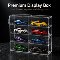X-Scale 1/64 Toy Car Display Case for Model Transparent Plastic Storage Organizer Box Dustproof Mini Diecast Model Car Showcase