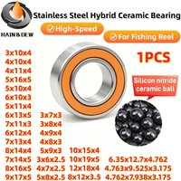 1PCS Stainless Steel Hybrid Ceramic Ball Bearing ABEC-7 Without Grease Fast Turning 3x10x4 mm 4x7x2.5mm 5x8x2.5 5x10x4 10x15x4mm
