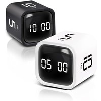 Adjustable Cube Timer - 5/10/30/60 Minute Countdowns, Settings - Pause, Resume, Silent, Vibrate & Sound Alarm for Work, Study