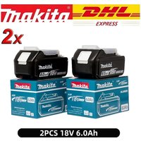 2026 New Original Makita 18V Battery Pack Large Capacity 6.0Ah Cyclic Charging Battery for Power Equipment .